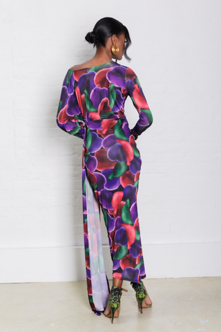 Zariah Dress Purple Print