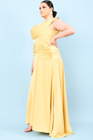 CURVE Basset Dress Yellow