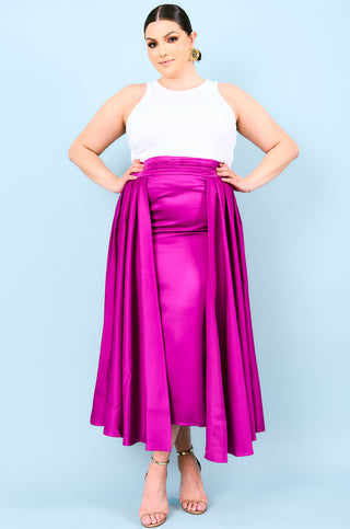Dorian Skirt Midi Pink