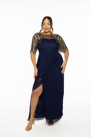 CURVE Lena Dress Maxi Navy