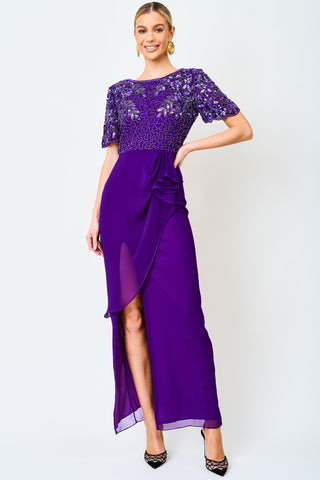 Ariann Dress Purple Sheer
