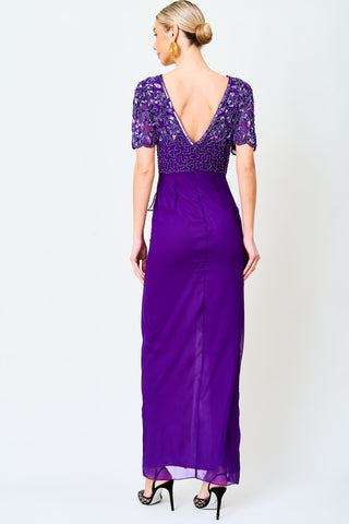 Ariann Dress Purple Sheer