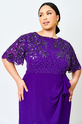 CURVE Ariann Dress Purple Sheer